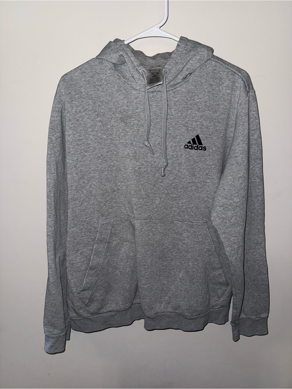adidas Gray Hoodie with Small Logo
